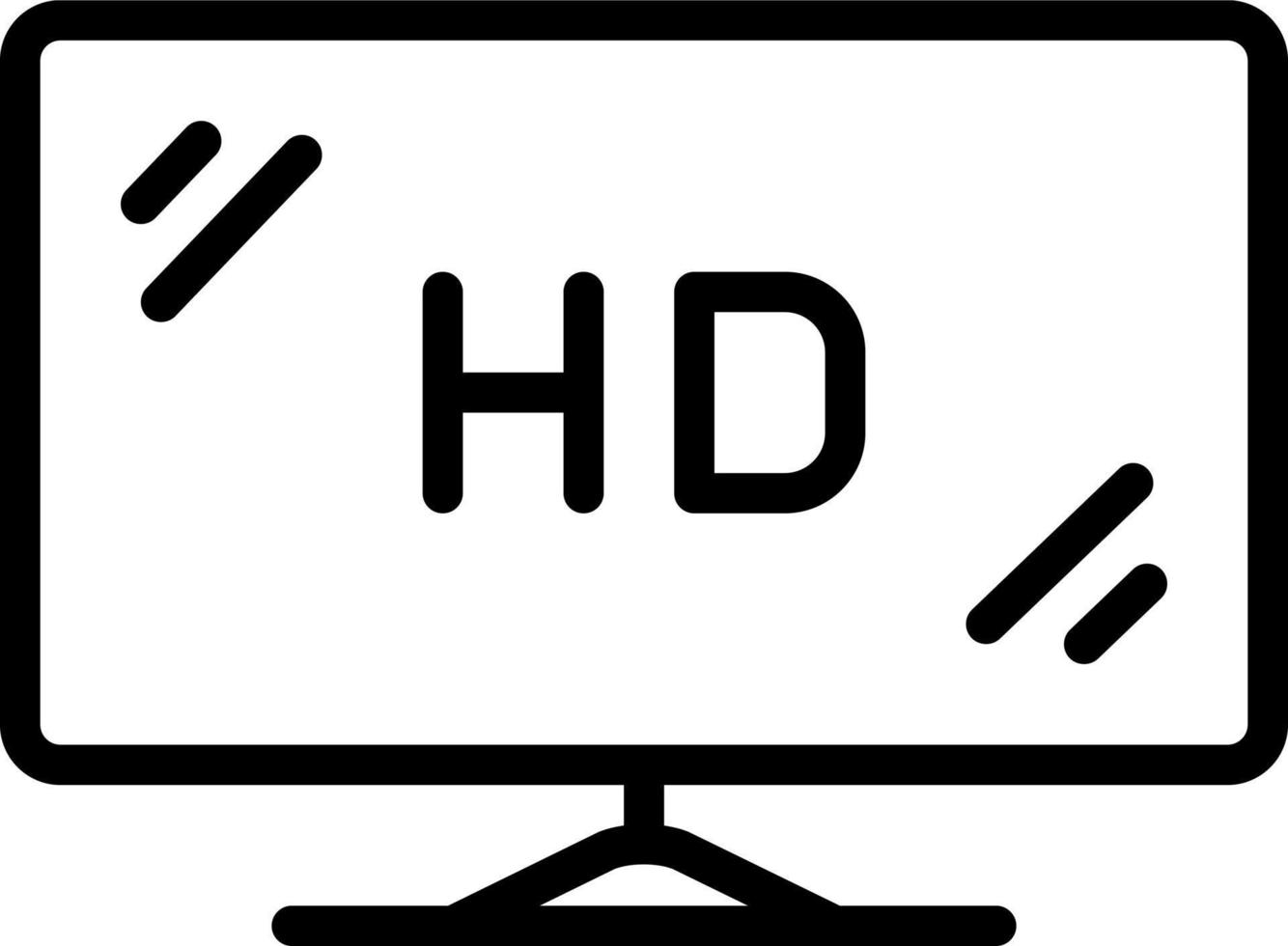 linea icona per HD vettore