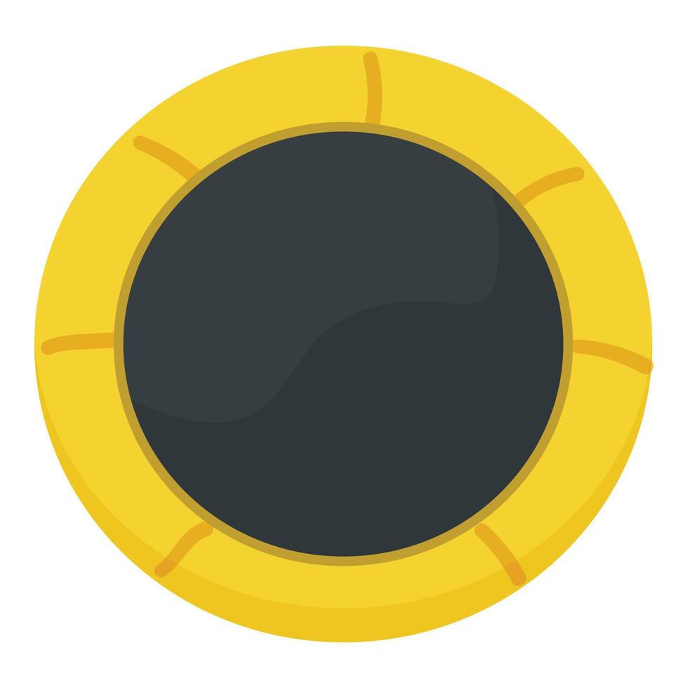 giallo trampolino icona cartone animato vettore. elastico saltare vettore
