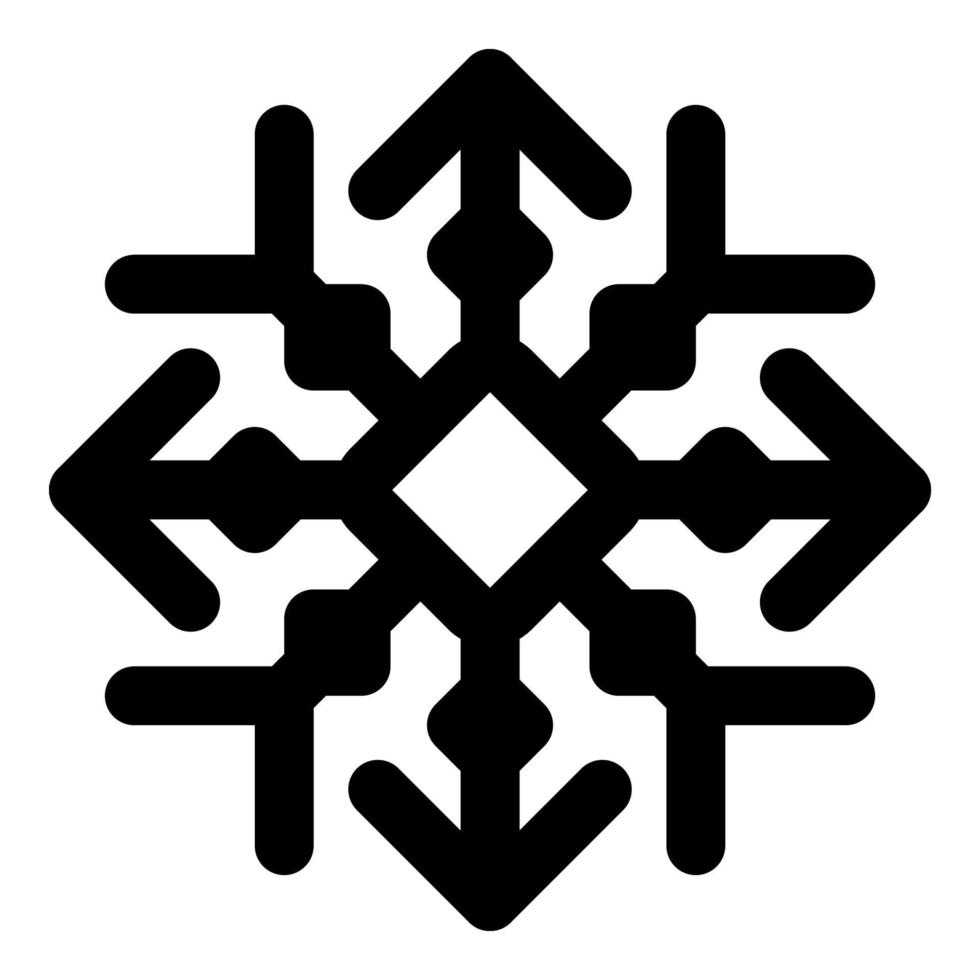 fiocco di neve vettore Natale icona logo neve, schema stile