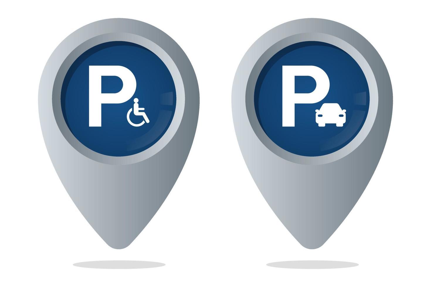parcheggio e Disabilitato parcheggio Posizione perni pendenza vettore