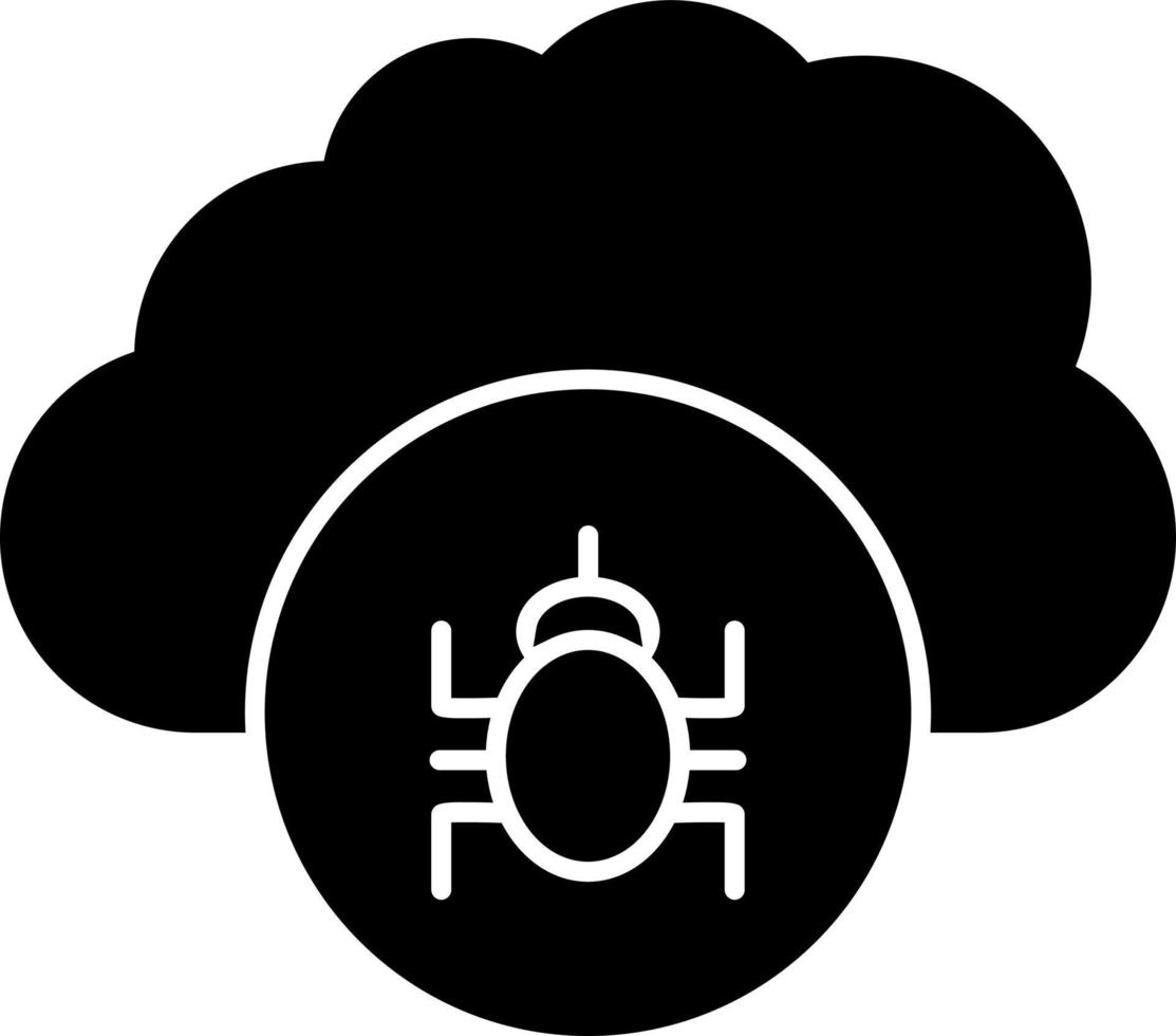 nube virus vettore icona design