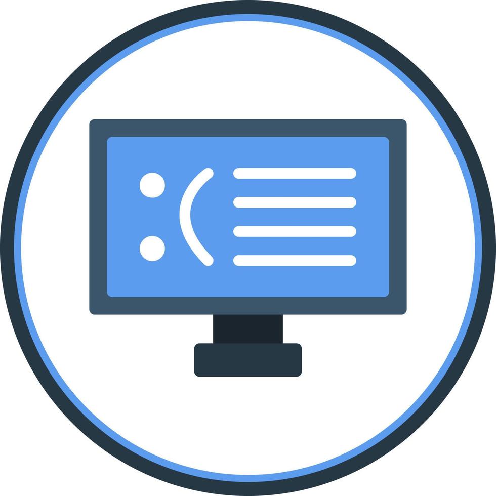 blu schermo vettore icona design