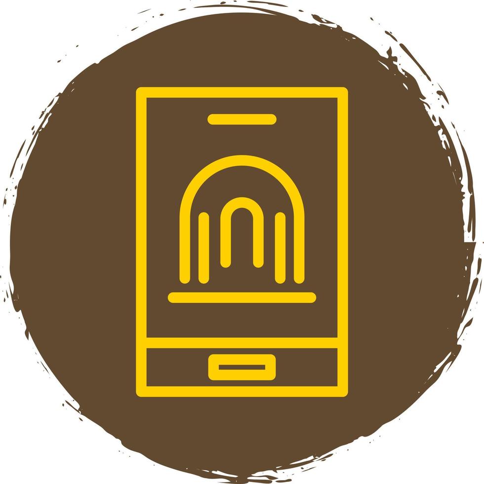 mobile impronta digitale vettore icona design