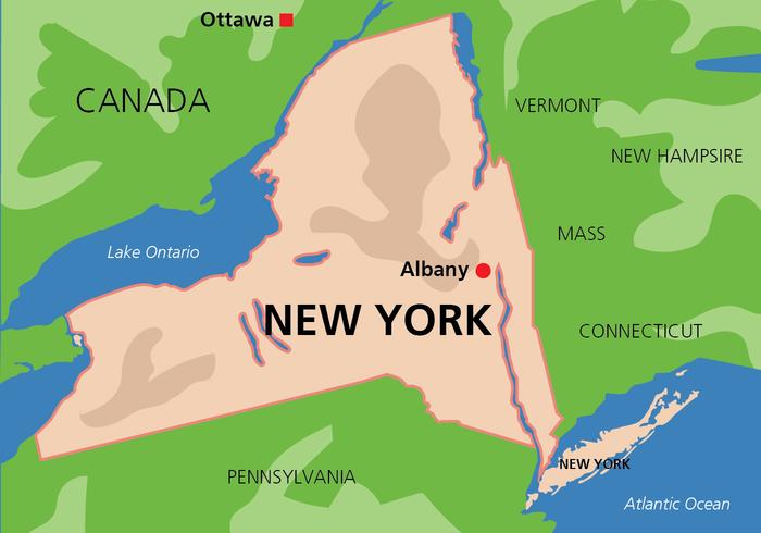 Mappa di New York vettore