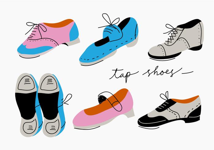 Tocchi l'illustrazione di vettore della raccolta delle scarpe