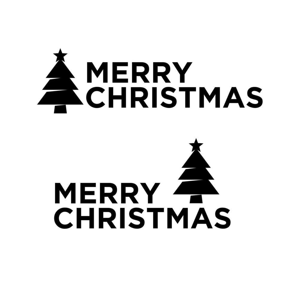 pino albero lettera iniziale logo icona design allegro Natale natale vettore