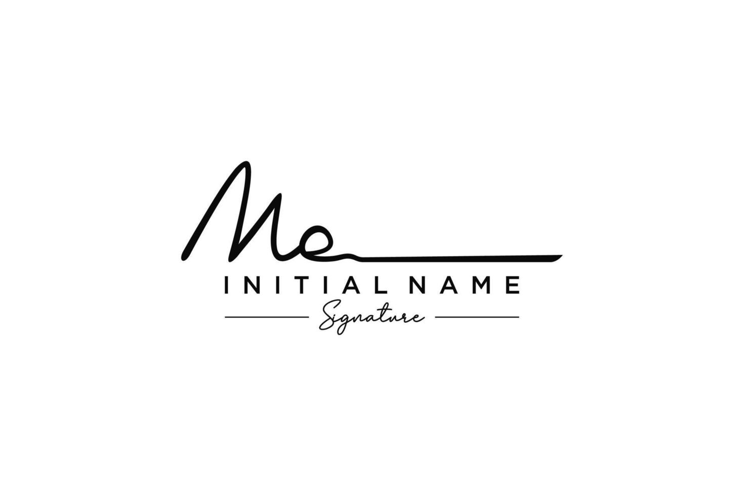 iniziale me firma logo modello vettore. mano disegnato calligrafia lettering vettore illustrazione.