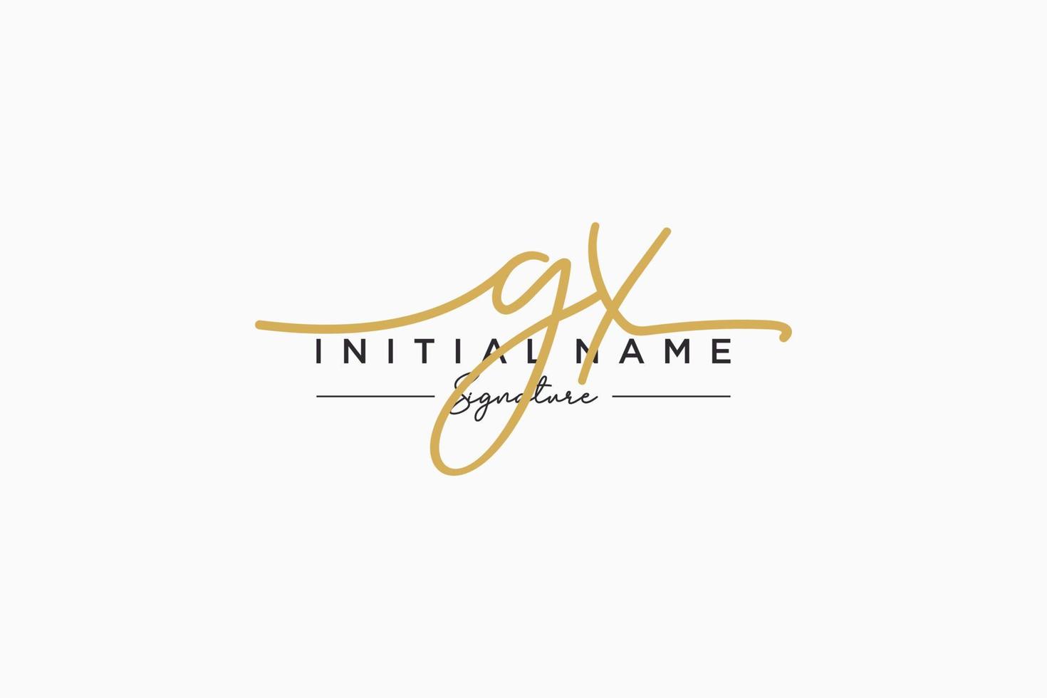 iniziale gx firma logo modello vettore. mano disegnato calligrafia lettering vettore illustrazione.