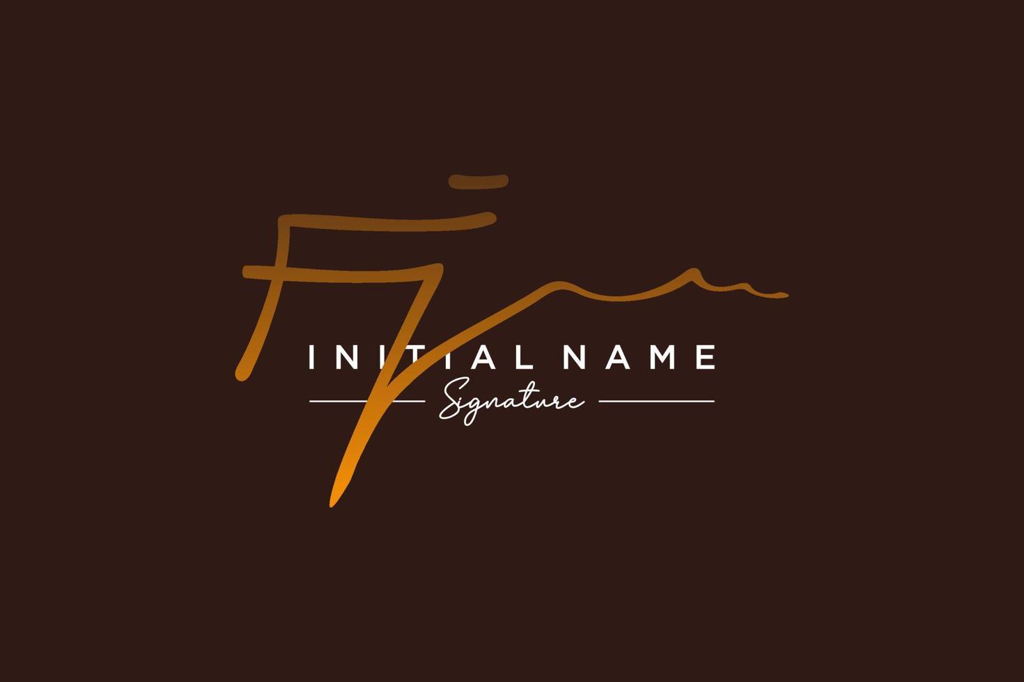 iniziale fj firma logo modello vettore. mano disegnato calligrafia lettering vettore illustrazione.