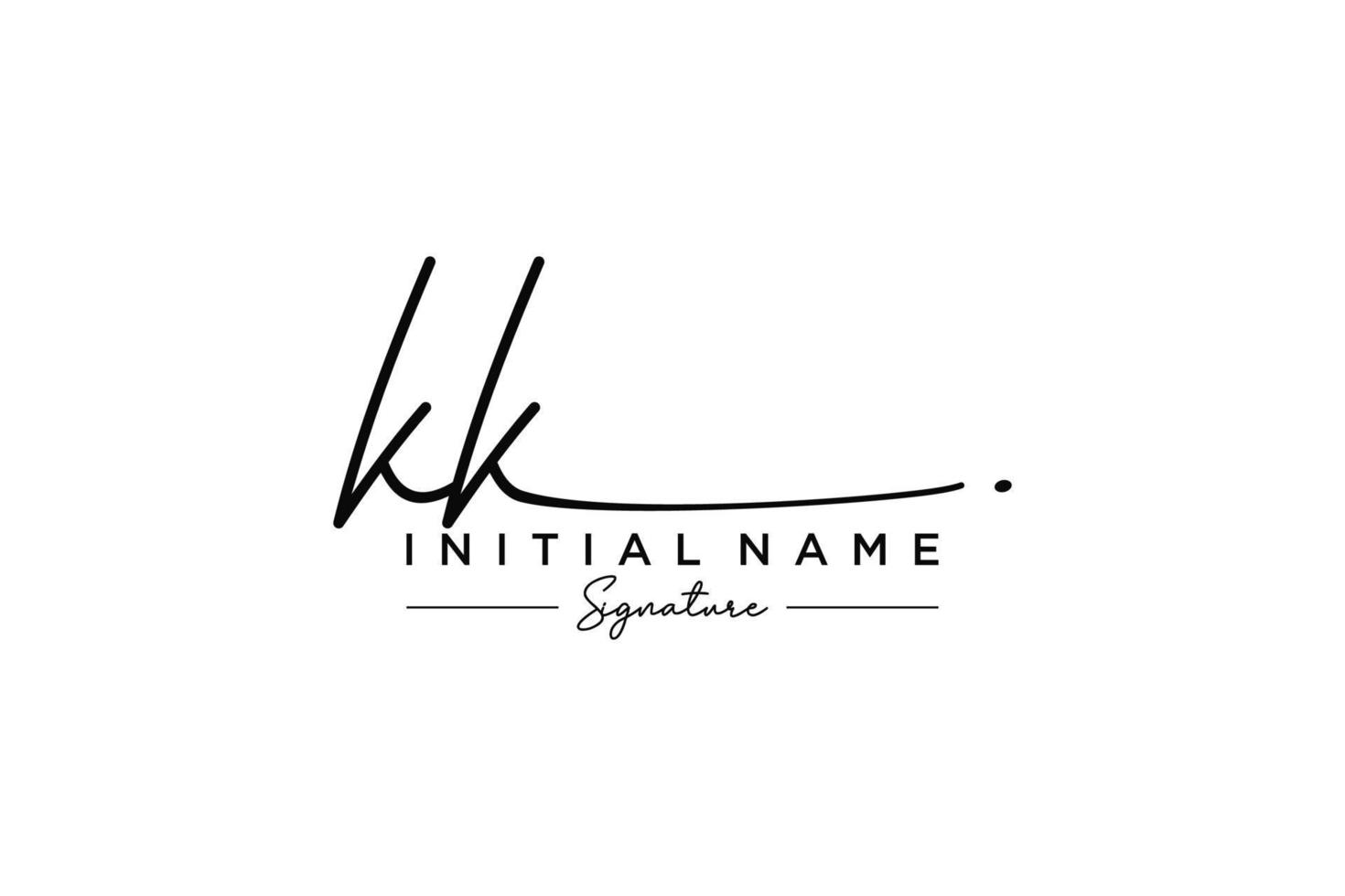 iniziale kk firma logo modello vettore. mano disegnato calligrafia lettering vettore illustrazione.