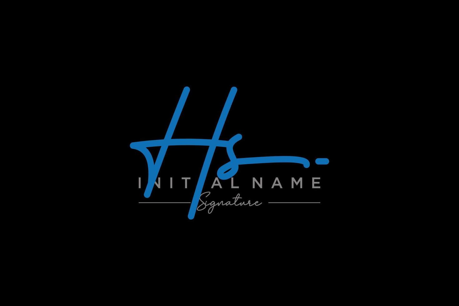 iniziale hs firma logo modello vettore. mano disegnato calligrafia lettering vettore illustrazione.