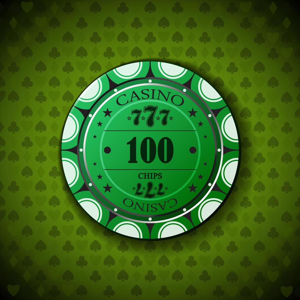 poker chip nominale cento vettore