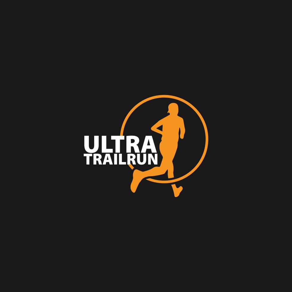 ultra pista correre logo vettore