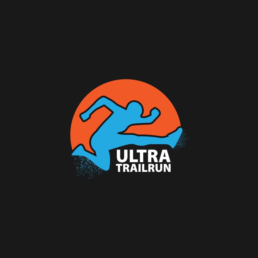 ultra pista correre logo vettore