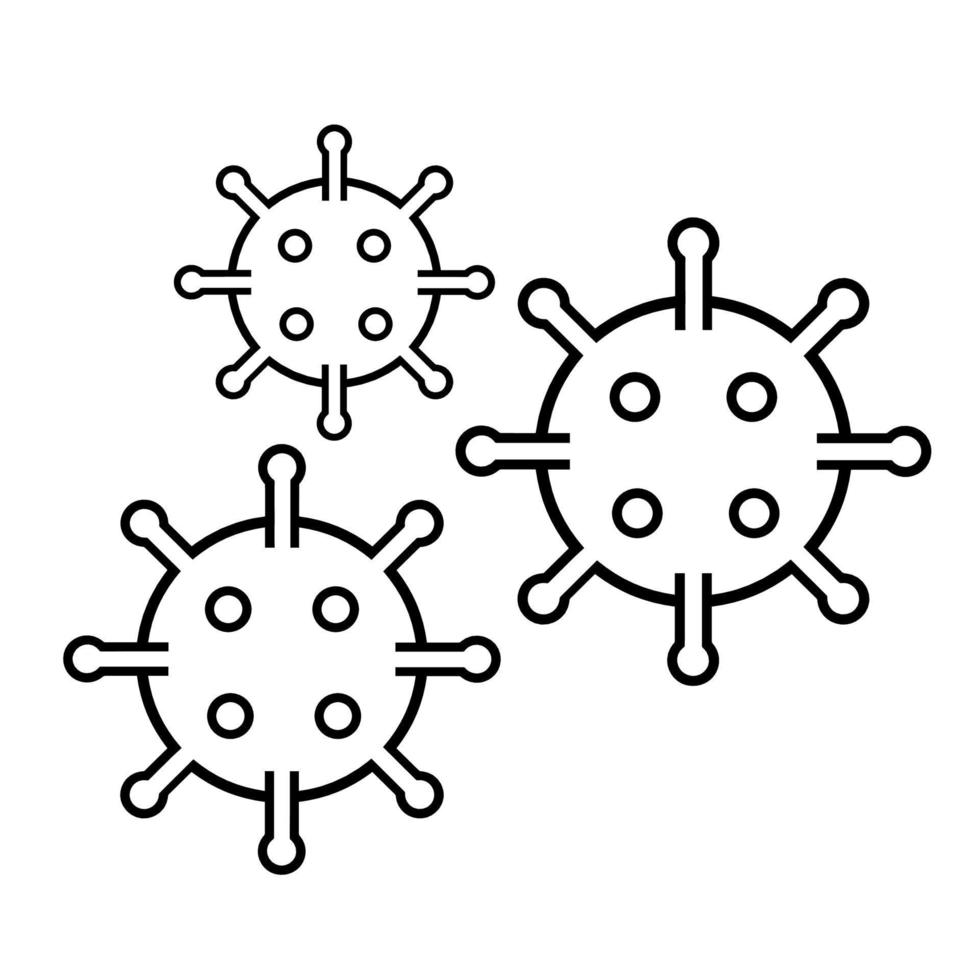 cluster virus astratto icona vettore