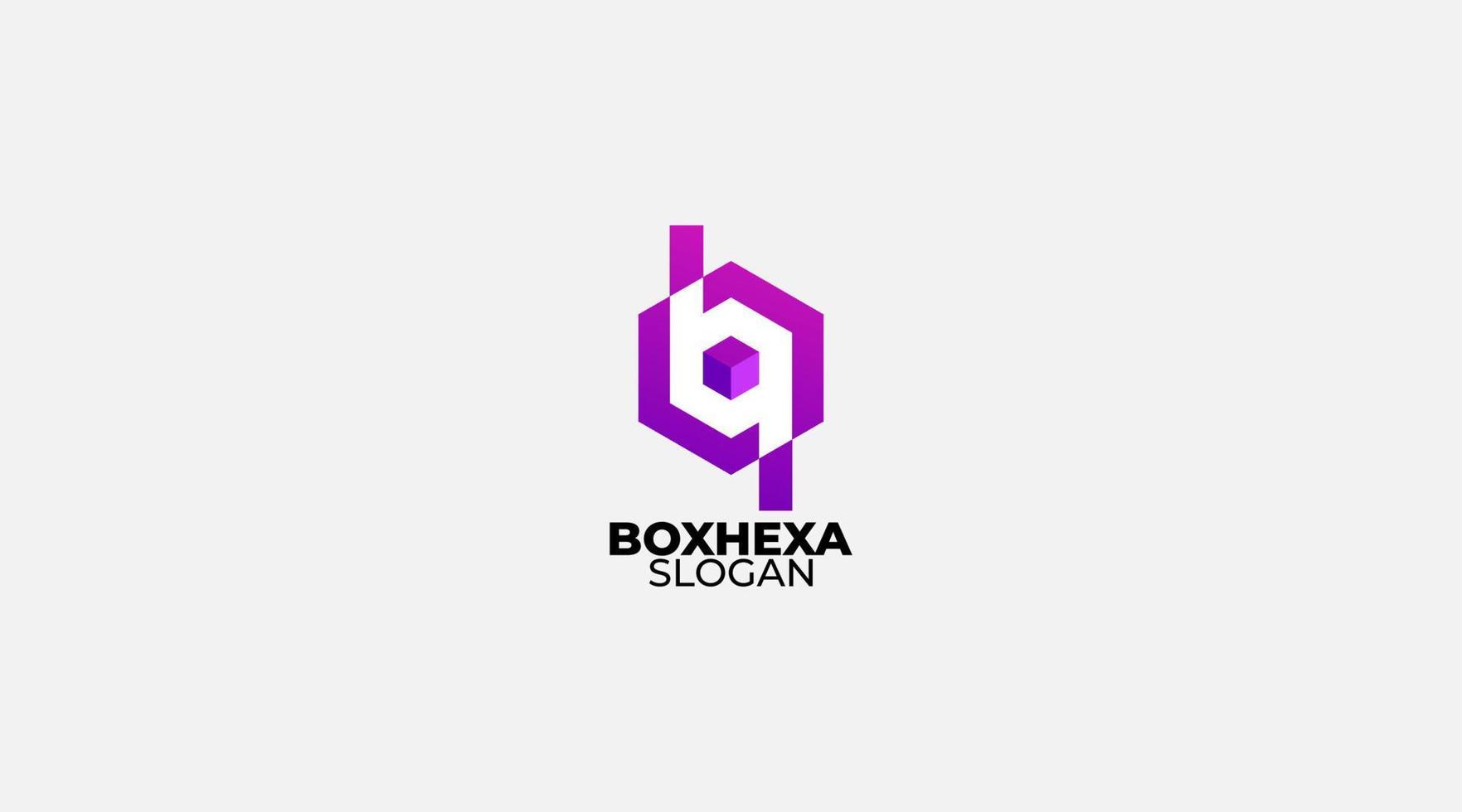 boxhexa vettore logo modello design icona