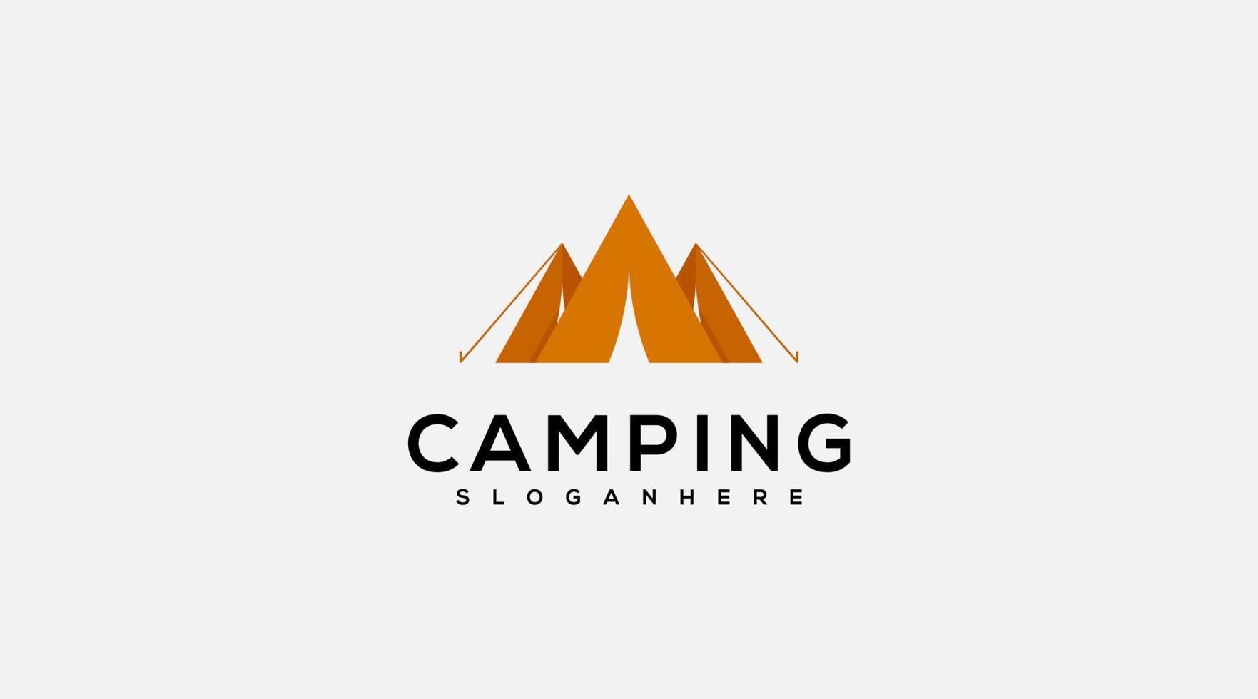campeggio icona logo design pendenza colorato vettore