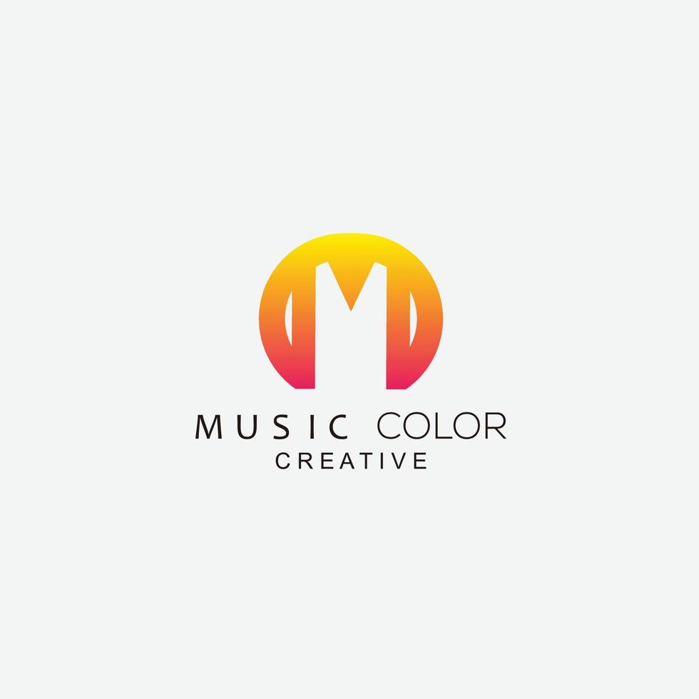 musica colore icona design simbolo colorato vettore