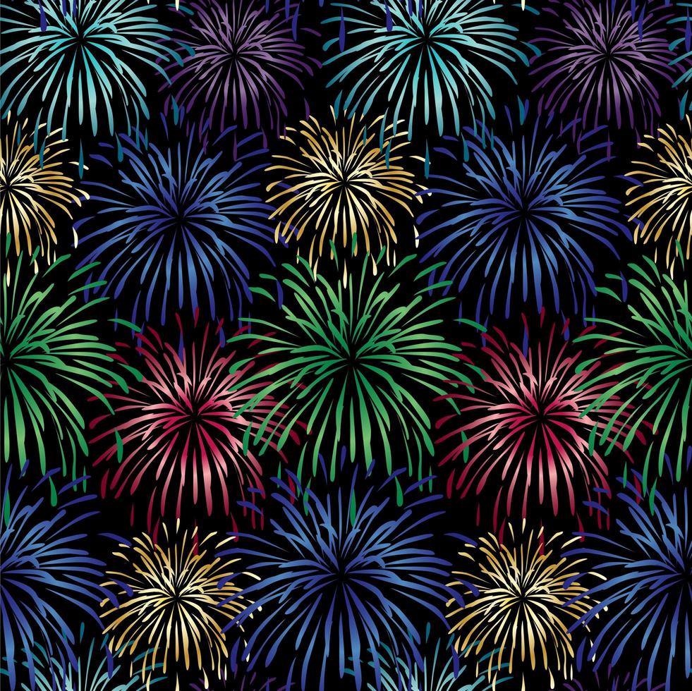 seamless sfondo di fuochi d'artificio modello vettoriale