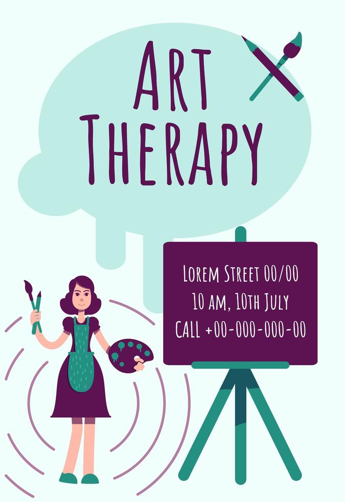 poster di arte terapia vettore