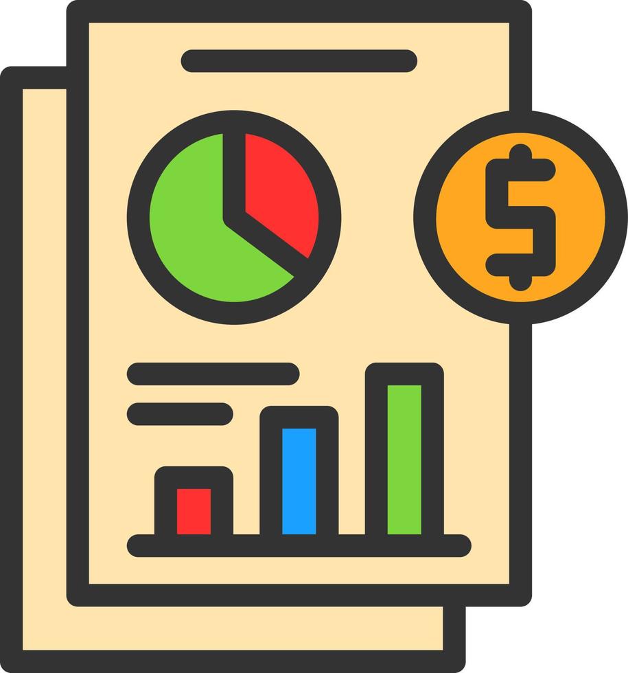 finanziario dichiarazioni vettore icona design