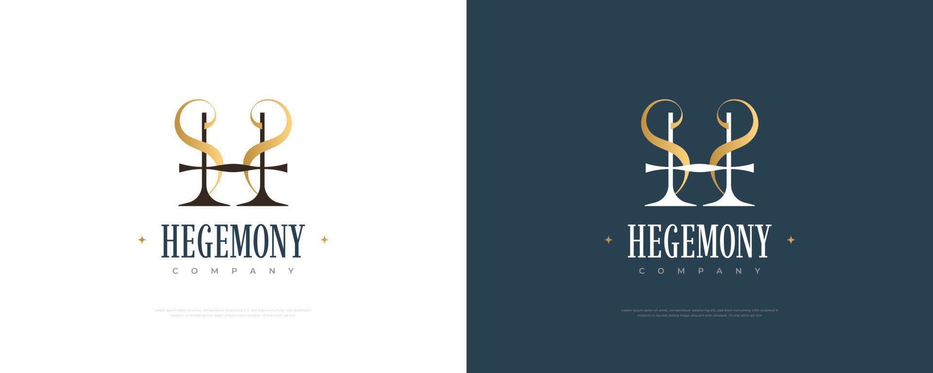 premio e elegante lettera h logo design. bellissimo e lusso logo per Hotel, ricorrere, boutique, cosmetici, o moda logo vettore