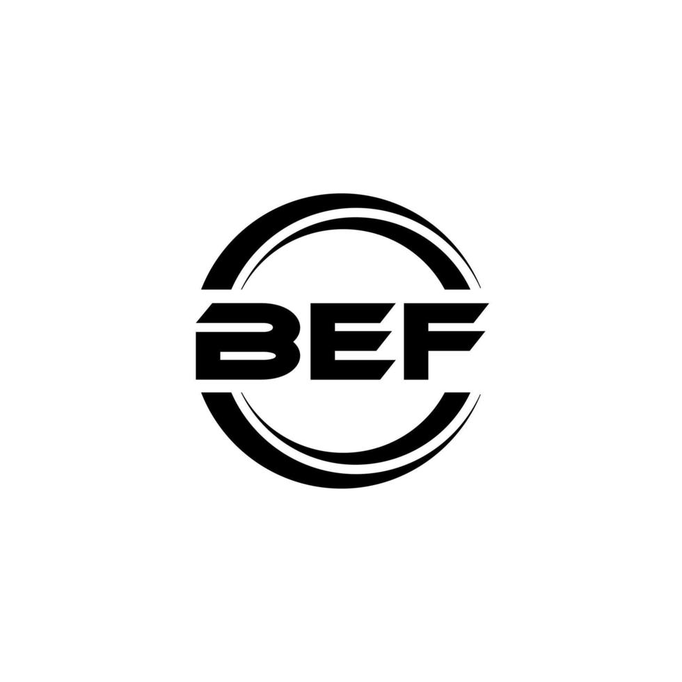 bef lettera logo design nel illustrazione. vettore logo, calligrafia disegni per logo, manifesto, invito, eccetera.