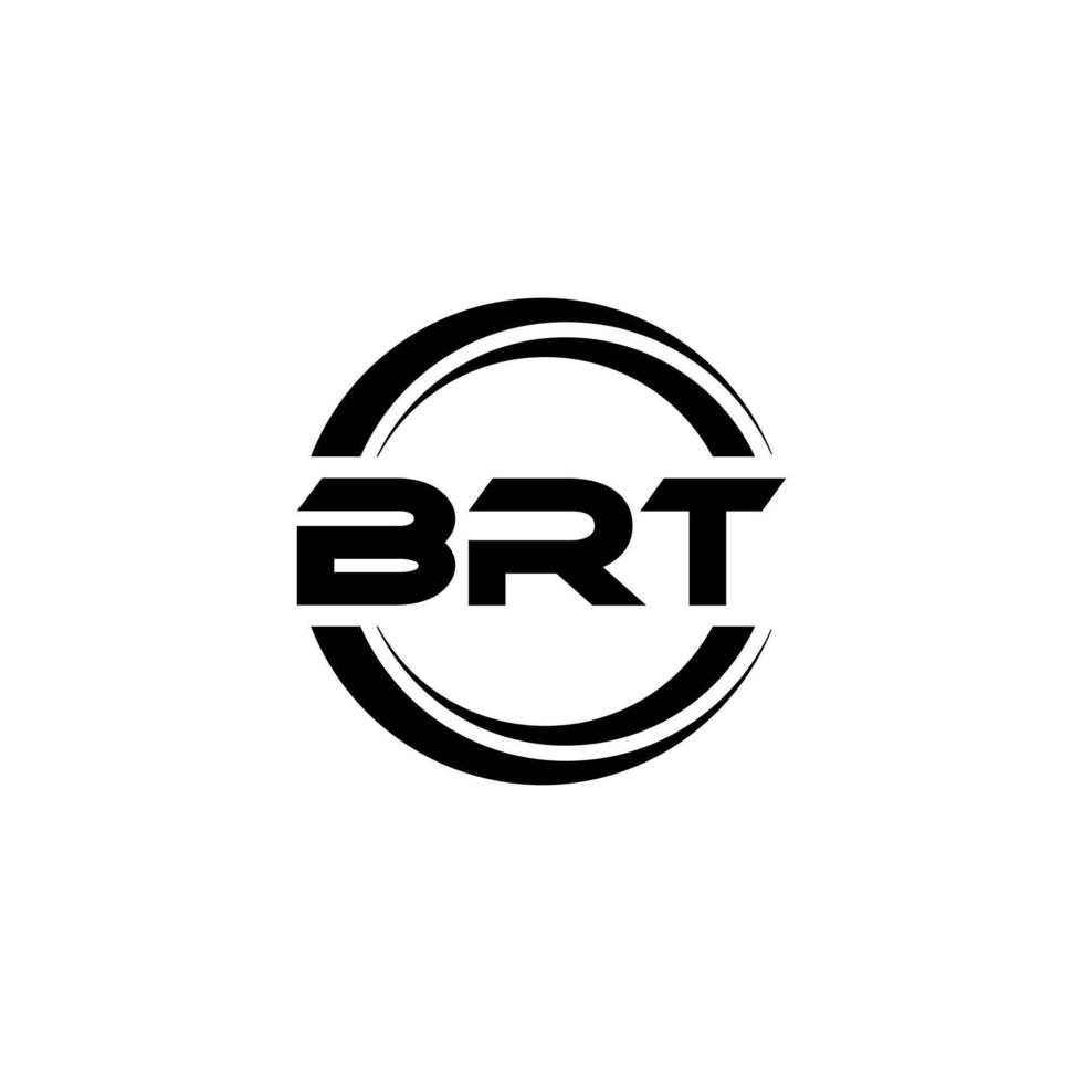 brt lettera logo design nel illustrazione. vettore logo, calligrafia disegni per logo, manifesto, invito, eccetera.