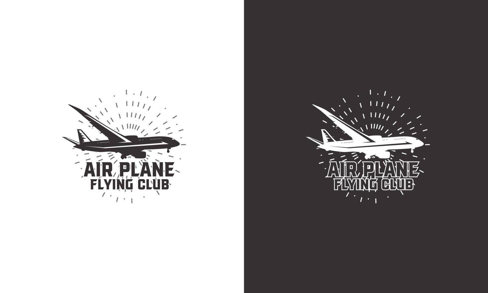 aereo logo disegni distintivo, volante club logo modello, le compagnie aeree icona vettore