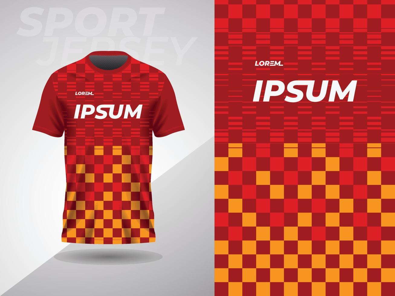 rosso astratto camicia gli sport maglia design per calcio calcio da corsa gioco Ciclismo in esecuzione vettore