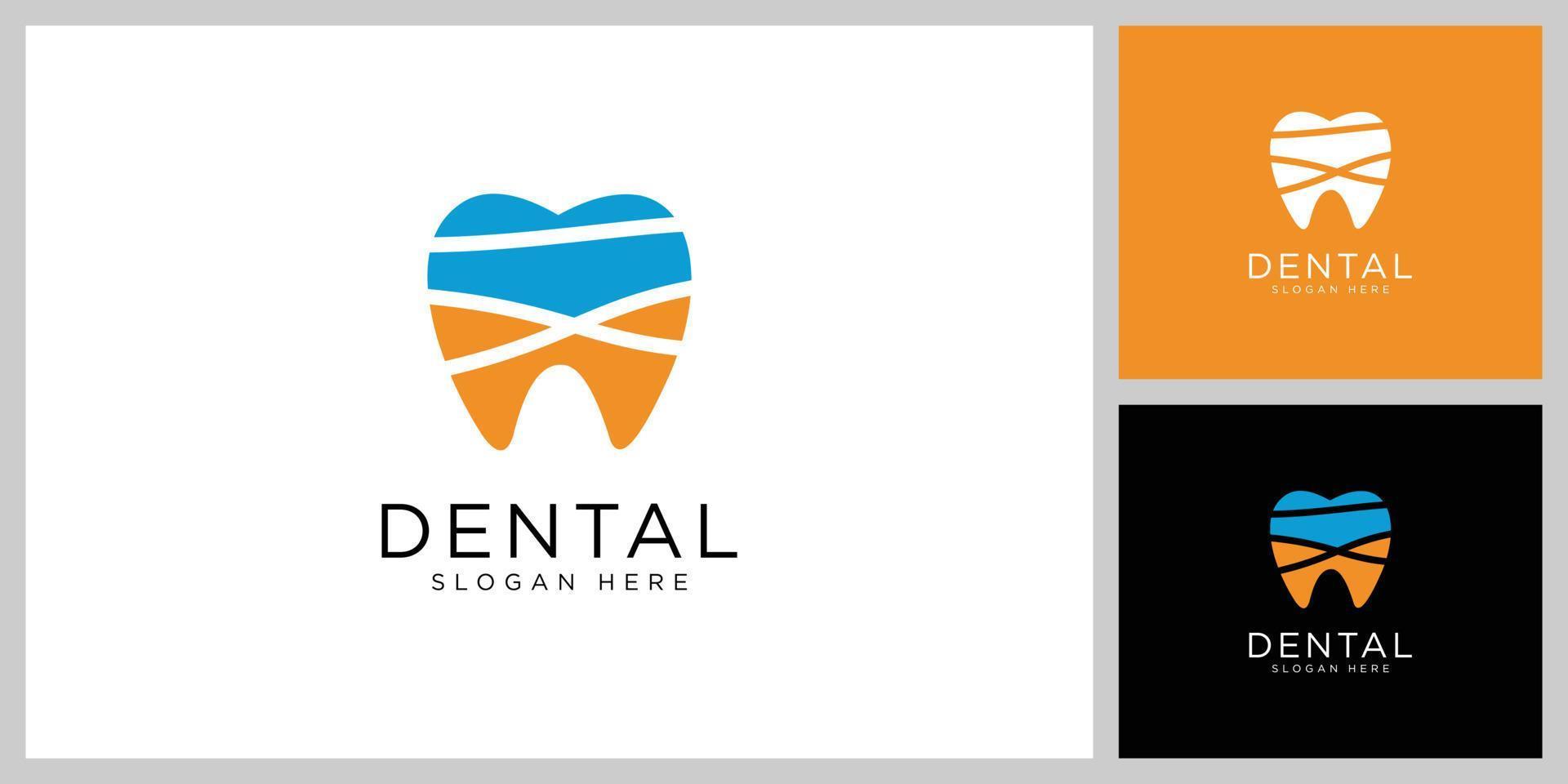 dentale cura logo vettore design modello