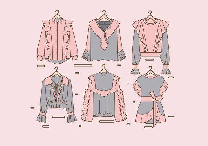 Frilly Clothes Vector