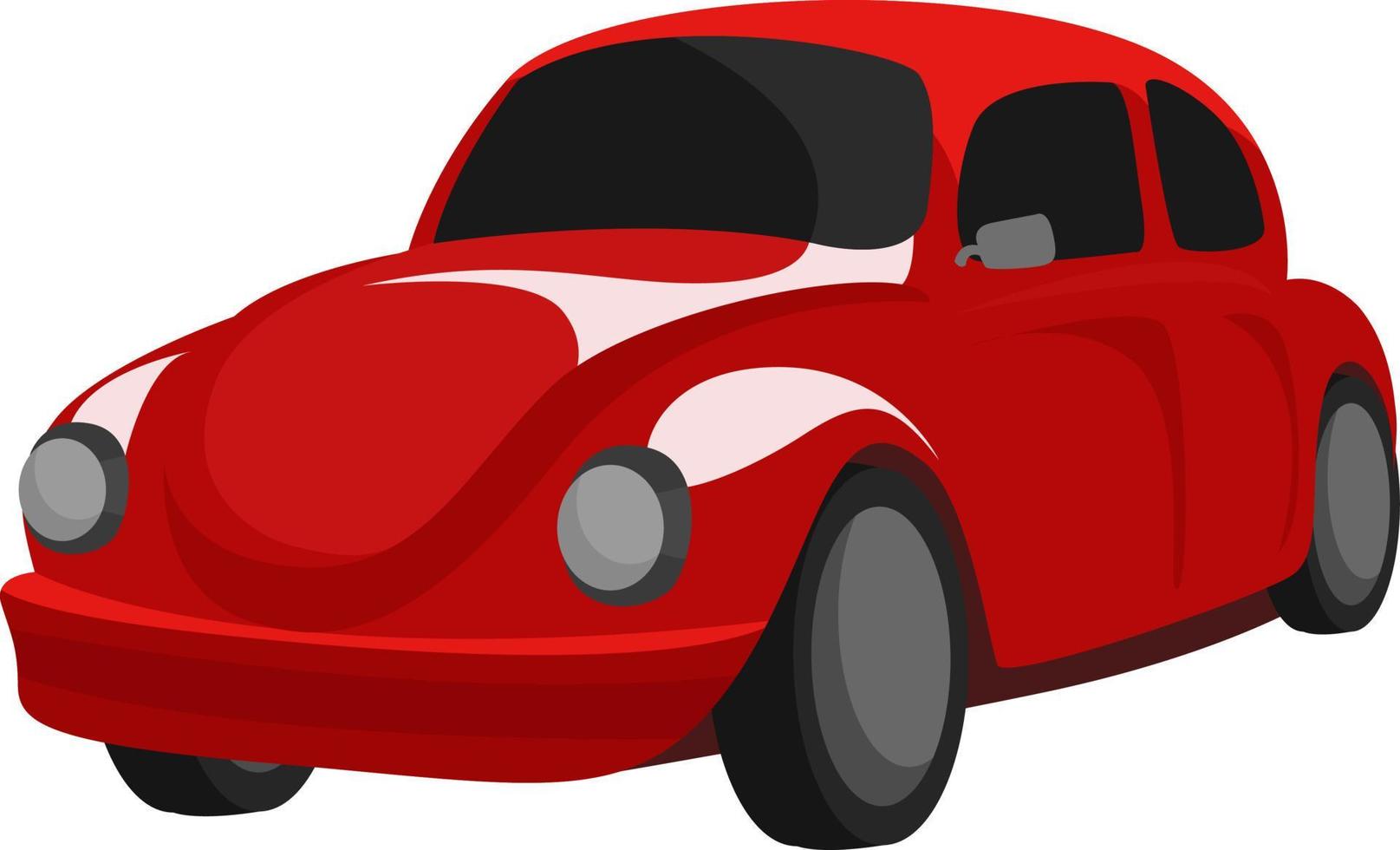 rosso Volkswagen, illustrazione scarafaggio, vettore su bianca sfondo