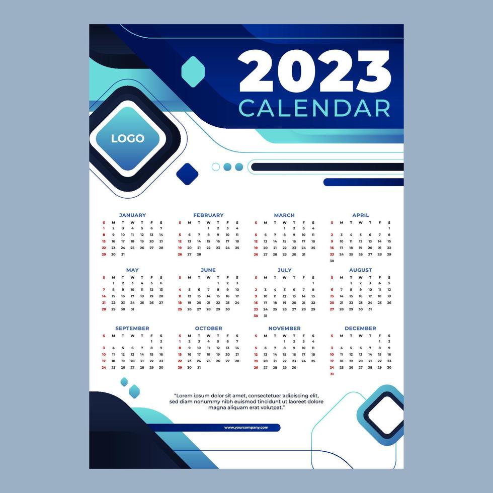 aziendale calendario 2023 vettore