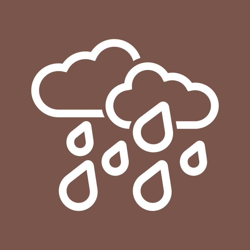 pesante pioggia linea colore sfondo icona vettore