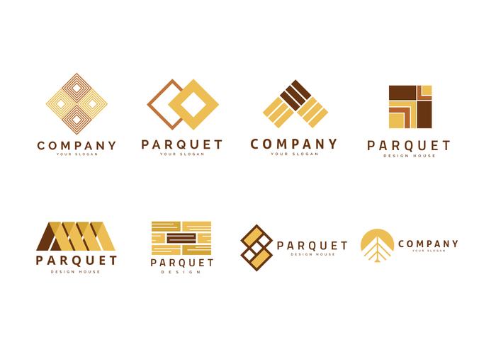 Logo per raccolta di parquet, laminati e pavimenti vettore