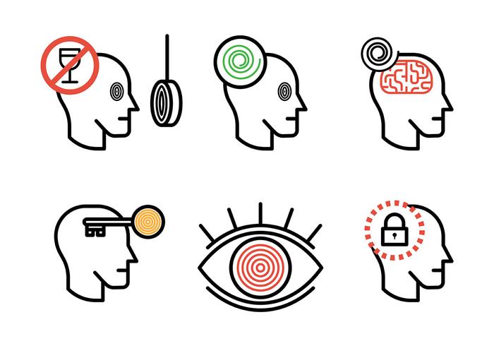 Icone di vettore di ipnosi