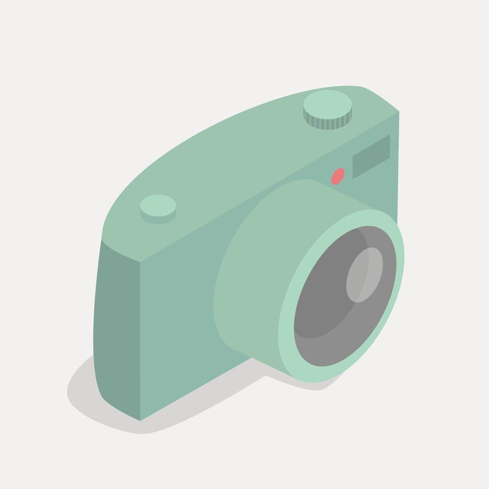 icona della fotocamera pastello verde retrò vettore