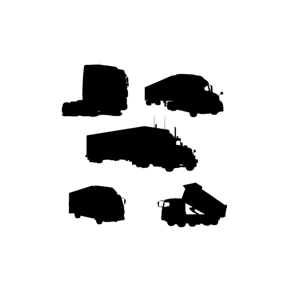 camion furgone illustrazione silhouette design vettore