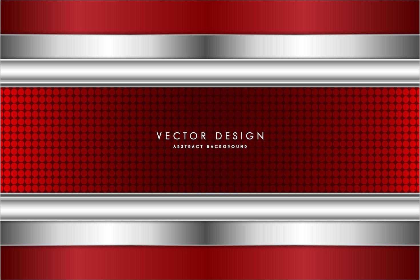 sfondo metallico moderno rosso e argento vettore