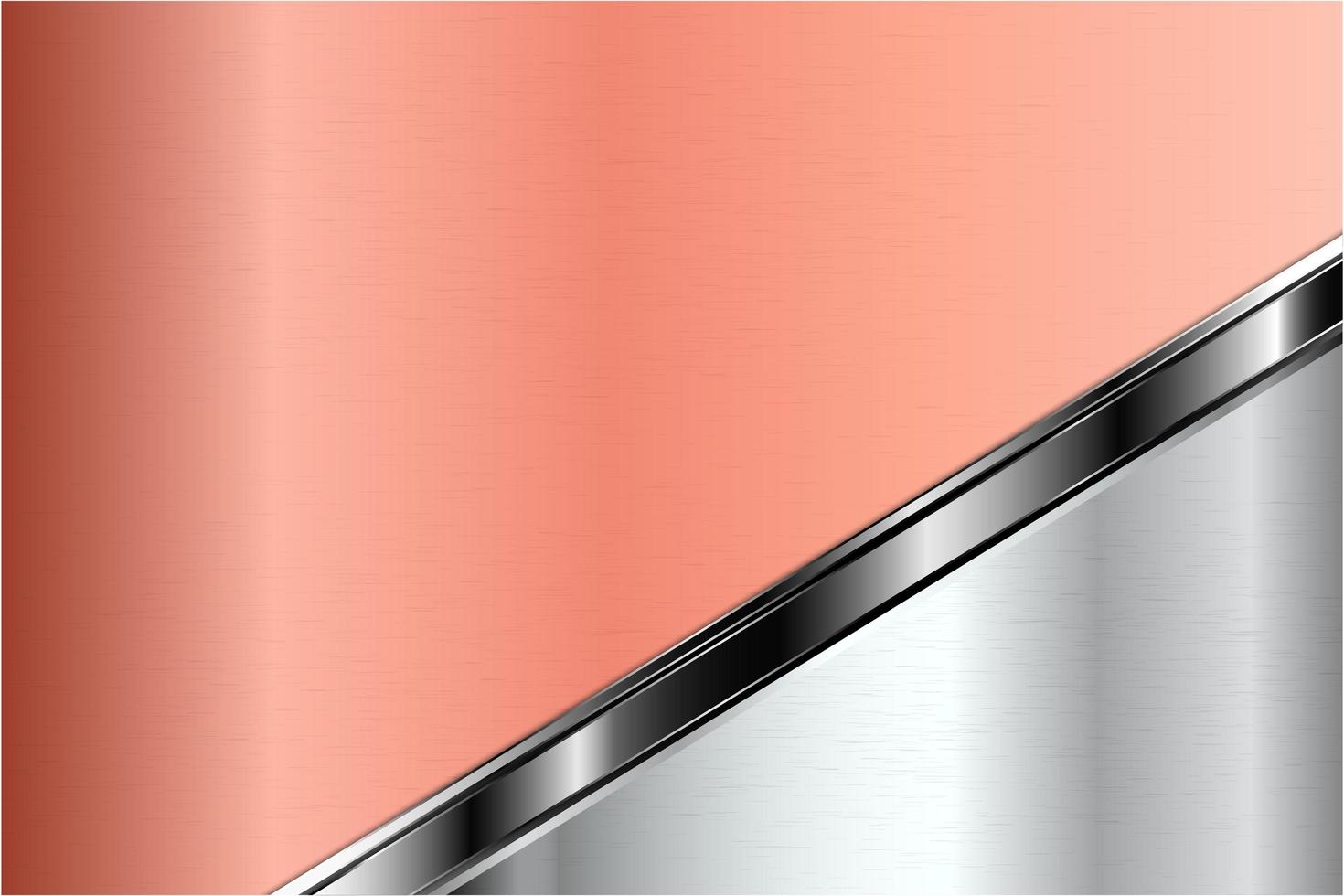 moderno sfondo metallico rosa e argento vettore