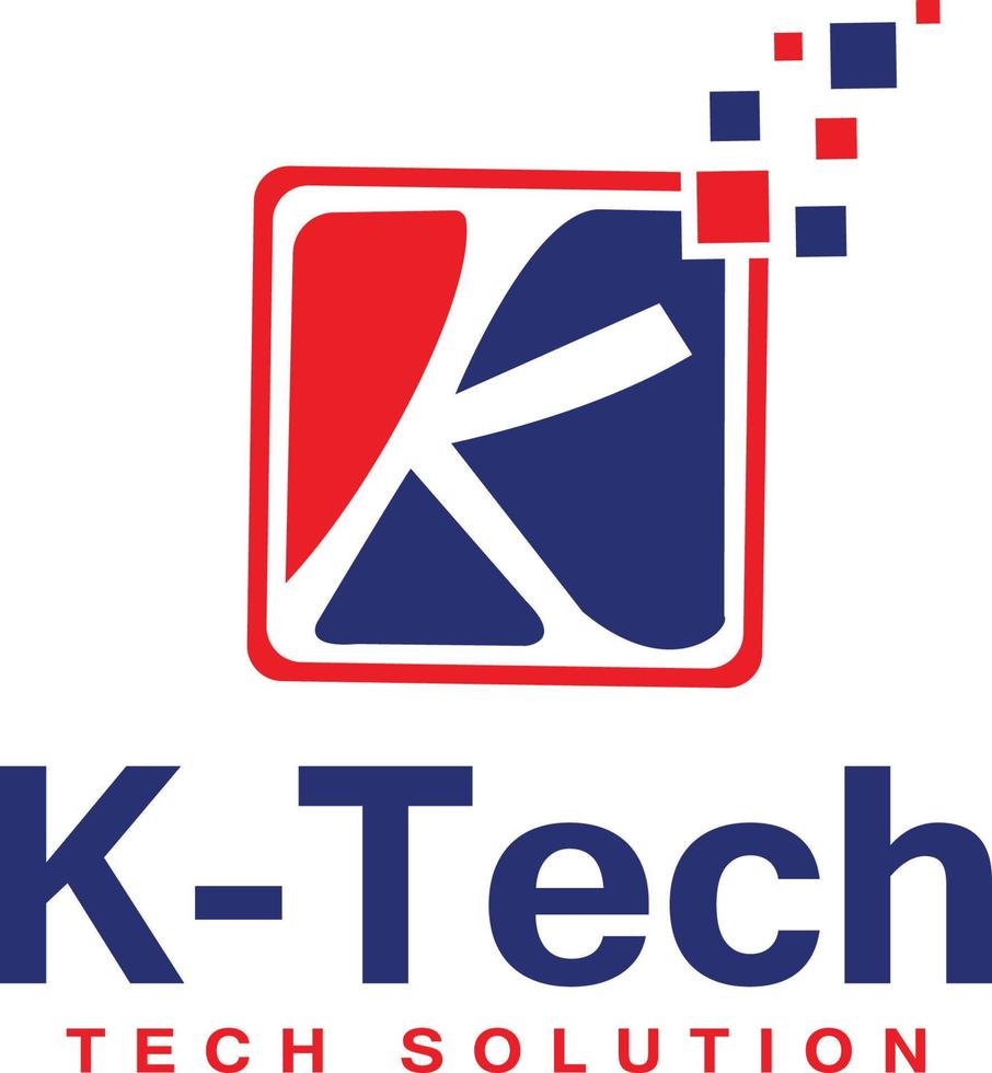 lettera K Tech soluzione logo vettore