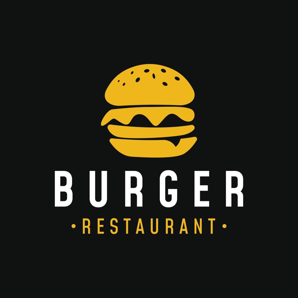 hamburger logo, ristorante emblema, caffè, hamburger etichetta e fabbrica.veloce cibo modello. vettore