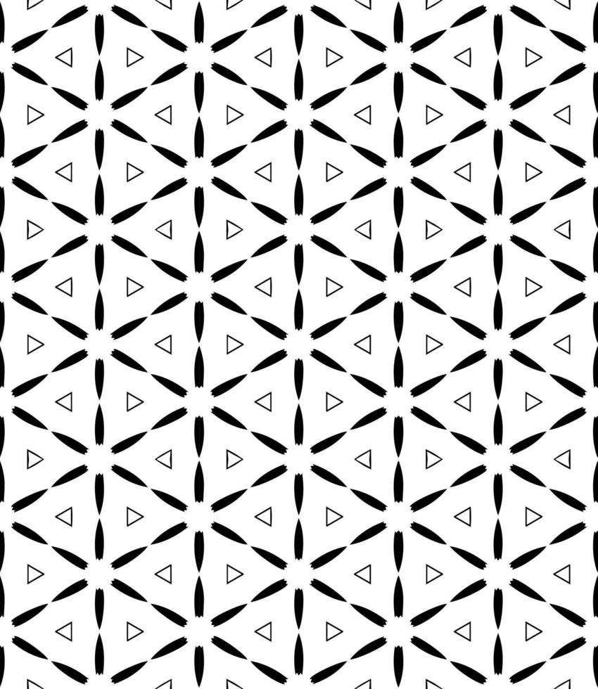 nero e bianca senza soluzione di continuità astratto modello. sfondo e sfondo. in scala di grigi ornamentale design. vettore