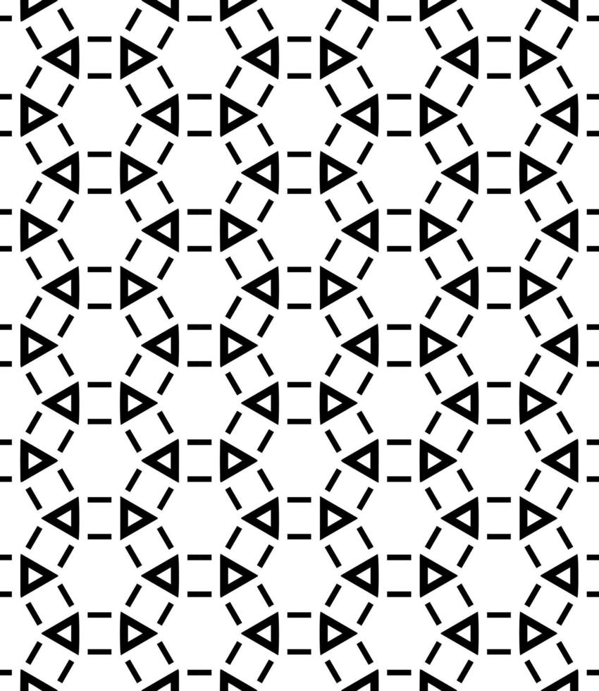 nero e bianca senza soluzione di continuità astratto modello. sfondo e sfondo. in scala di grigi ornamentale design. vettore