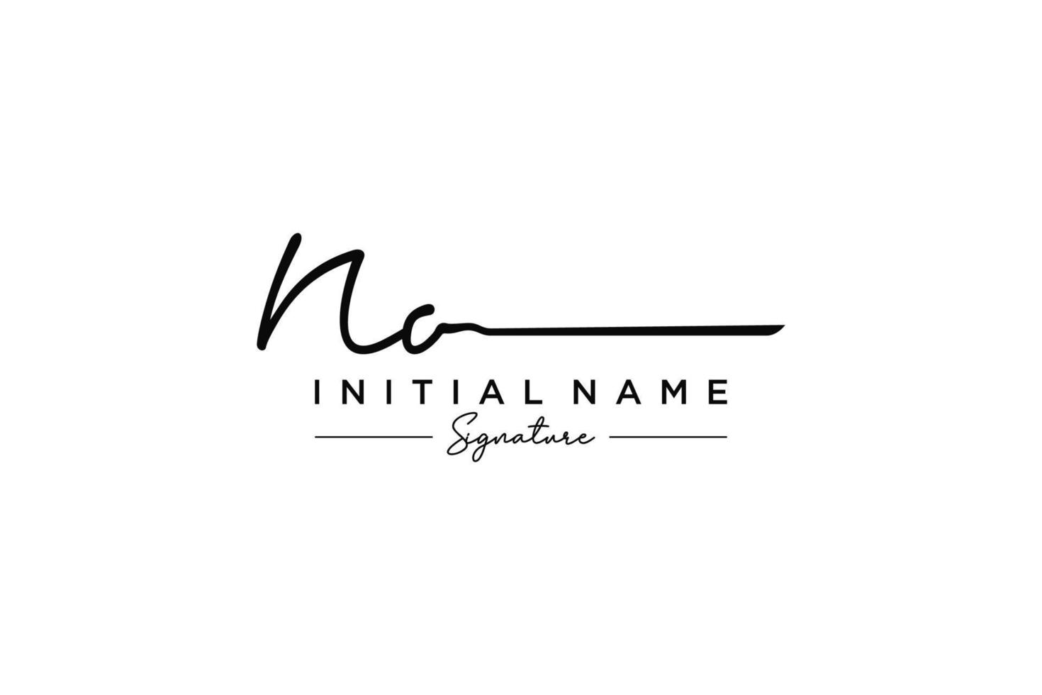 iniziale no firma logo modello vettore. mano disegnato calligrafia lettering vettore illustrazione.