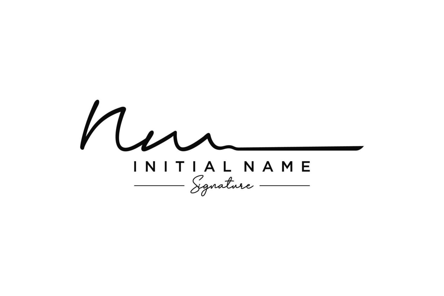 iniziale nm firma logo modello vettore. mano disegnato calligrafia lettering vettore illustrazione.