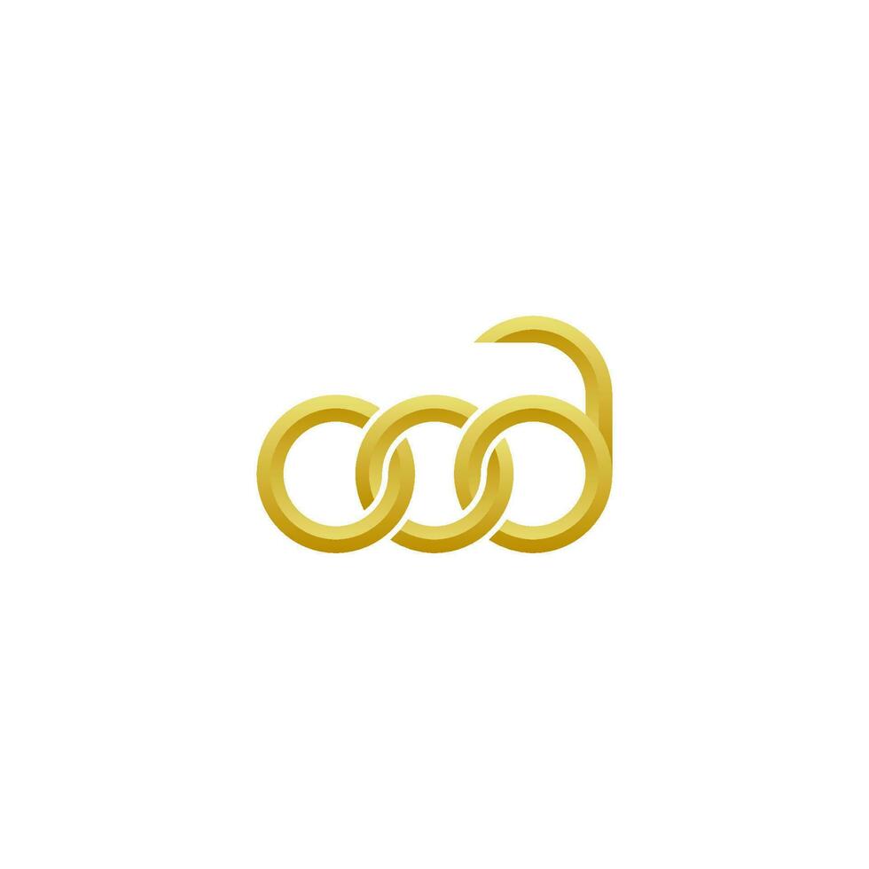 lettere ooa logo semplice moderno pulito vettore