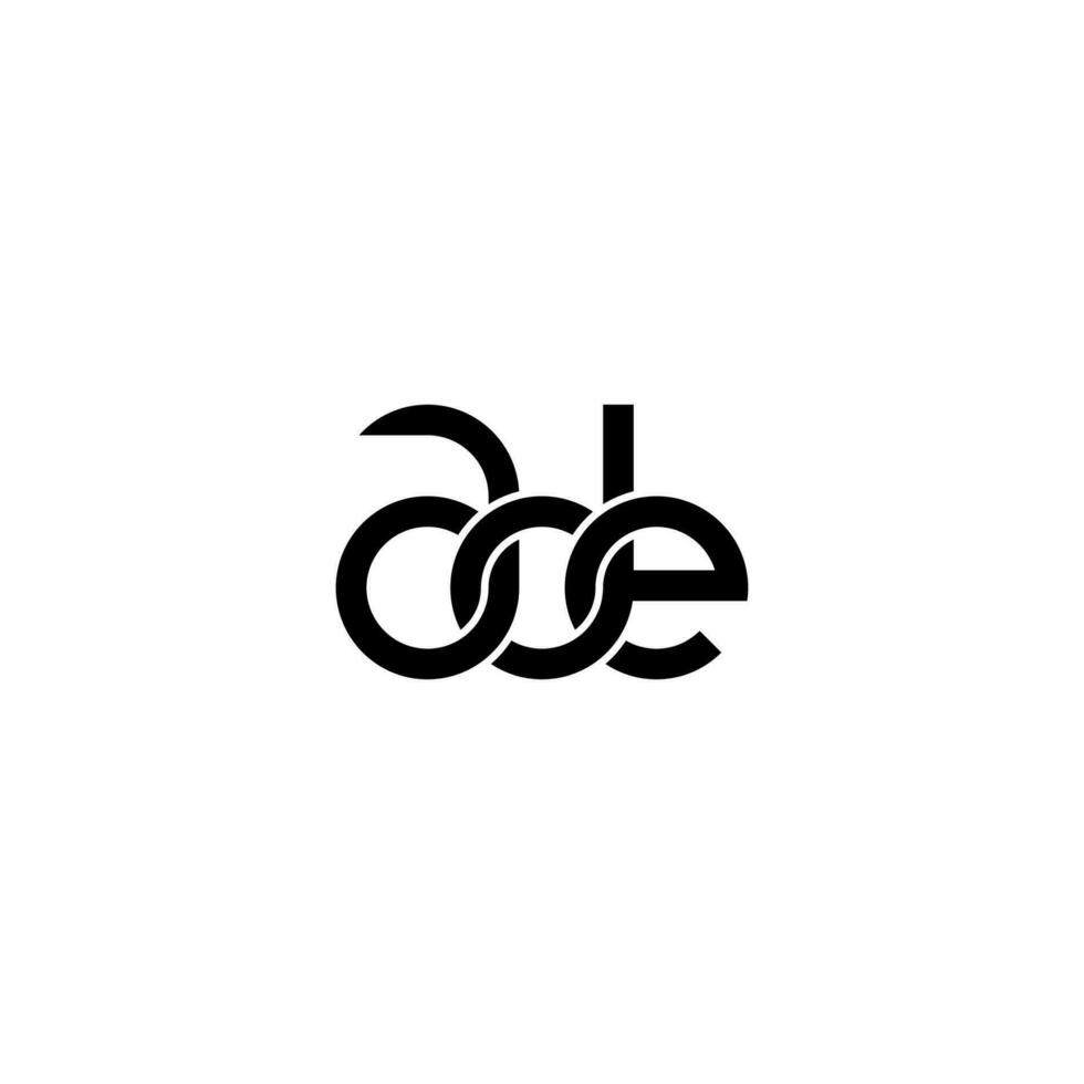 lettere ade logo semplice moderno pulito vettore