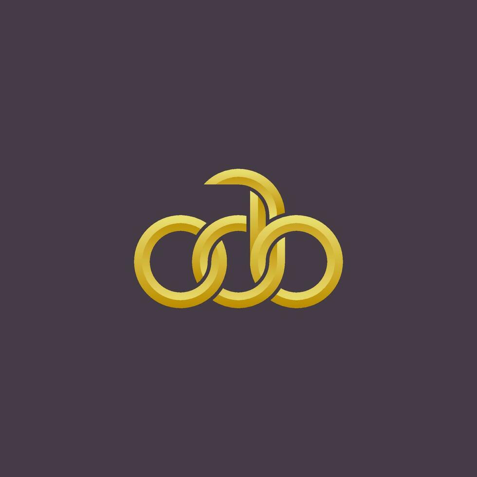 lettere oab logo semplice moderno pulito vettore